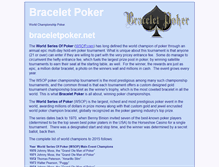 Tablet Screenshot of braceletpoker.net